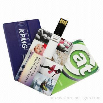 Card-shaped USB Flash Drive, OEM and ODM Orders are Welcome
